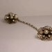 Costume Sweater Clip Vintage 1950s Pearl and Rhinestone