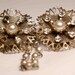 Costume Sweater Clip Vintage 1950s Pearl and Rhinestone