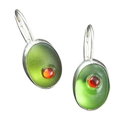 cocktail olive earrings - mannmadedesigns