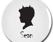 Custom Halloween Silhouette Plate made from your photo