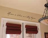 Home is where our story begins Vinyl Wall Words Decal
