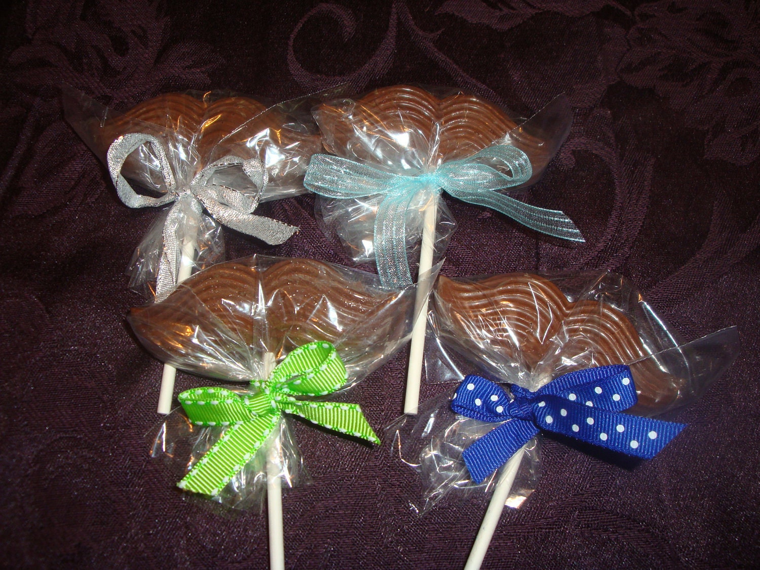 1 dozen Chocolate Mustache pops  Great for parties birthdays