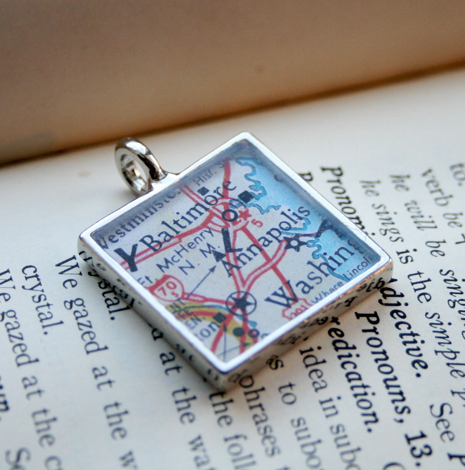 ANNAPOLIS Maryland US Naval Academy Map Pendant