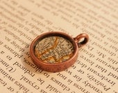 Custom Order Option-Map Pendant in Copper Small Round