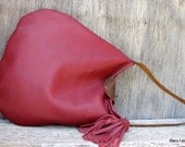Cinnamon Red Leather Hobo Bag with Mustang Oiled Accents and Large Tassel by Stacy Leigh