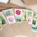 stationery set with unused vintage u.s. postage stamps, botanical garden (12 piece letter set) pre-stamped