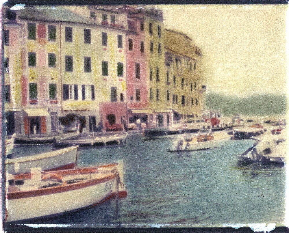 SALE -- Italy, Water, Boats, Portofino, Blue, Europe, Travel, Harbor, Photography, Framed