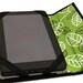 Nook Color, Nook Touch, Nook Case - Hardcover Book Style, Trendy Green Leaf Fabric, Magnet Close