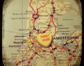first kiss amsterdam custom candy heart map art  5x5 ttv photo print - free shipping