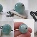 Huge Aquamarine silver chain necklace. Aqua blue gemstone wirewrapped pendant. Geometric round, black metal. March birthstone, sea jewellery