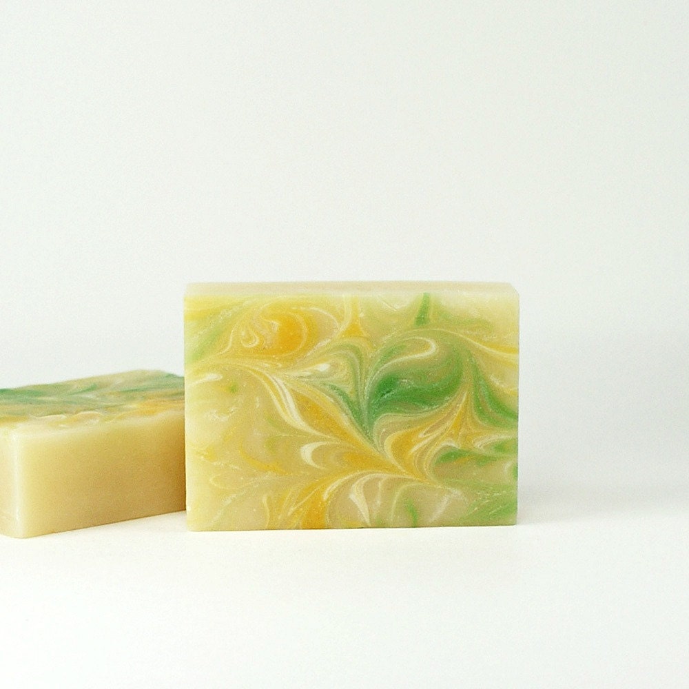 Coconut Lime Verbena Soap Popular Fragranced Soap Vegan Phthalate Free Green Yellow White Gift For Her Gift For Him