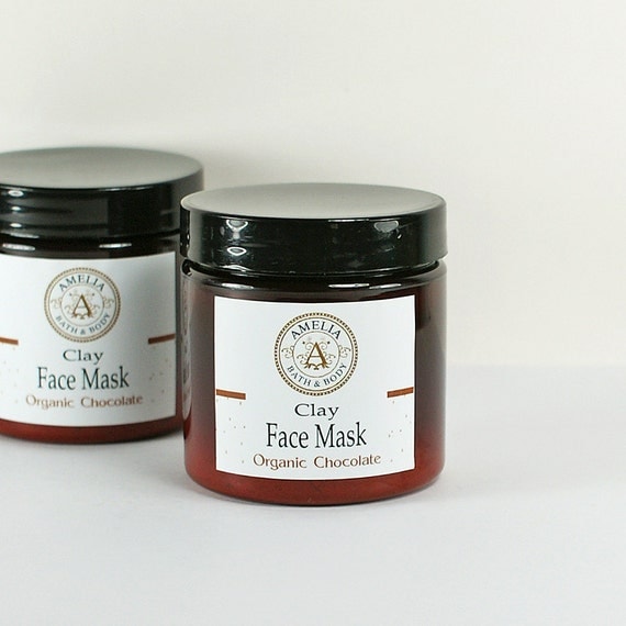 Face Mask Organic Chocolate Face Masque Natural Facial Certified Organic Chocolate Kaolin Clay - Organic Dark Chocolate Face Mask