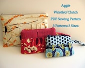 INSTANT DOWNLOAD pdf Sewing Pattern Aggie Clutch Wristlet 3 Sizes  Create and Sell Product