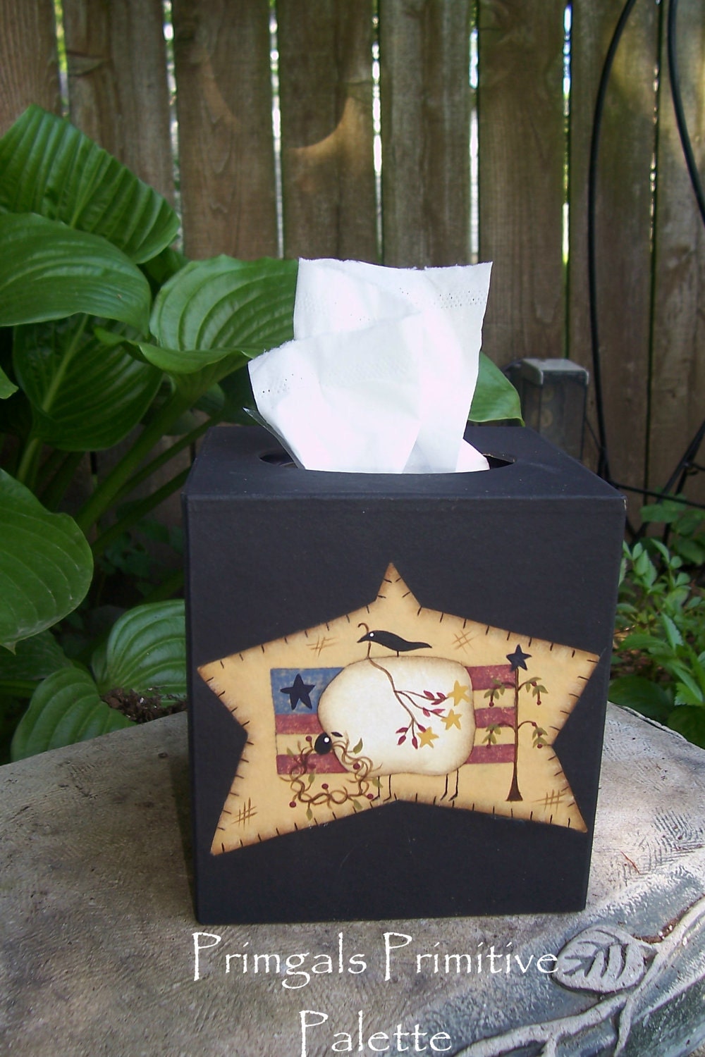 Primitive Americana Sheep Tissue Box