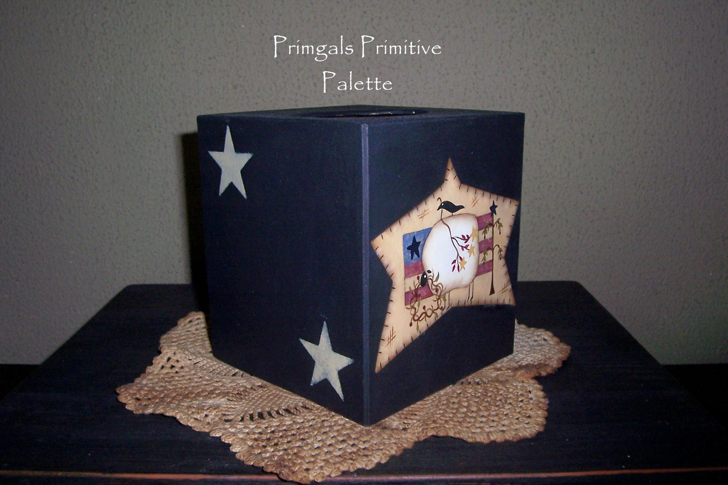 Primitive Americana Sheep Tissue Box