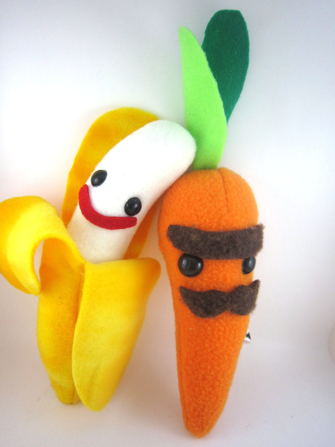 Monsieur Carrot Evil Mustache Plush Stuffed Toy