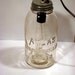 Recycled Tall Mason Jar Lamp Light