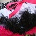 READY TO SHIP 8-9 inches Infant Pettiskirt Damask, Hot Pink, Black and White Pettiskirt Infant size