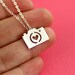 Camera Love Silhouette Necklace in Silver