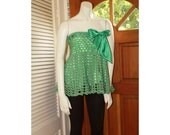 Women's Pin up Rockabilly Fun Embellished Crochet Mini Skirt - by Annie Briggs  'CATHRYN'