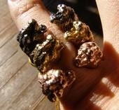 Golden Double Panther Ring