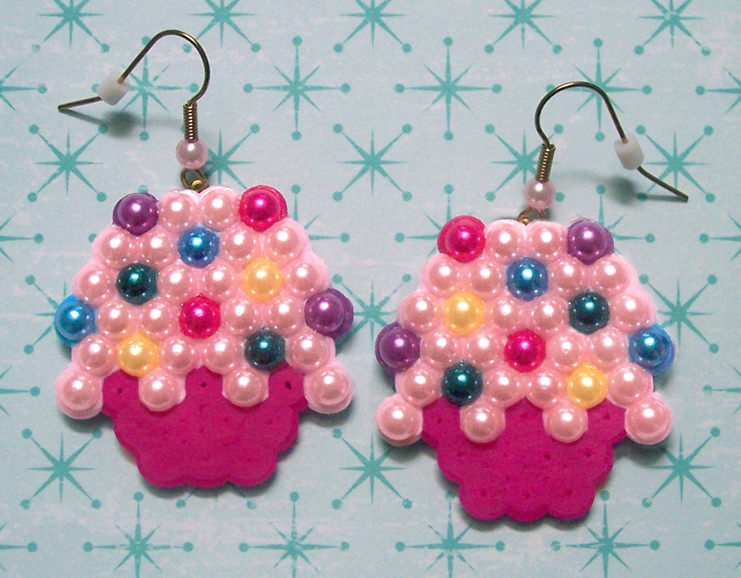 sprinkled cupcake earrings