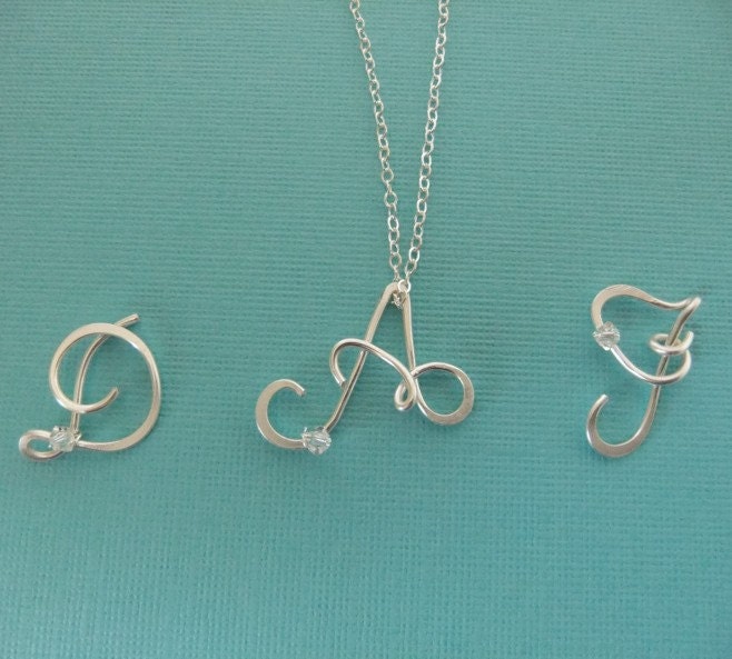 Custom Letter Necklace (Sterling Silver)
