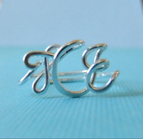 Handcrafted Monogram Ring (SS)