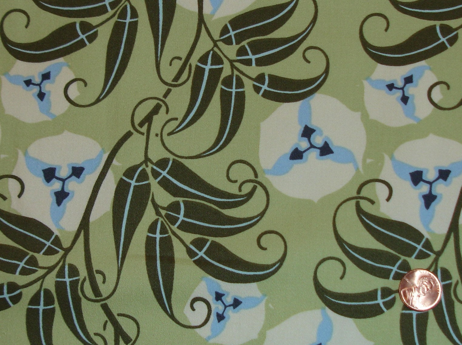 Amy Butler fabric Passion Vine Celery nigella