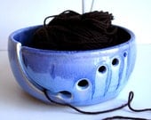 Blue Ceramic Wheel Thrown Yarn Bowl - MADE TO ORDER