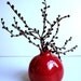 Porcelain Red Pomegranate Vase - IN STOCK