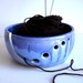 Blue Ceramic Wheel Thrown Yarn Bowl - MADE TO ORDER