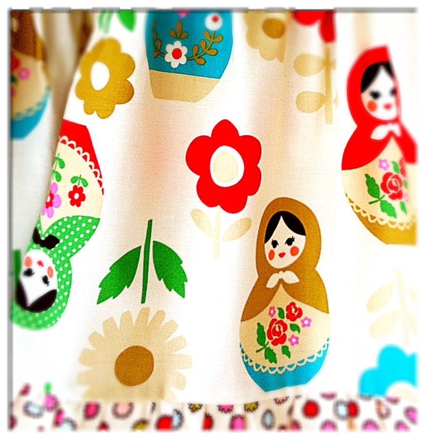 SALE Forget Me Knot  Matryoshka Russian Nesting doll jumper-tunic style top