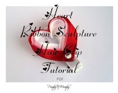 Floating Heart Ribbon Sculpture Hair Clip Instructions Tutorial Valentine's Day INSTANT DOWNLOAD