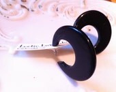 Black Mod Go Go Hoops - lucite earrings