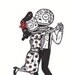 Dancing Calaveras Limited Edition Gocco Serigraph