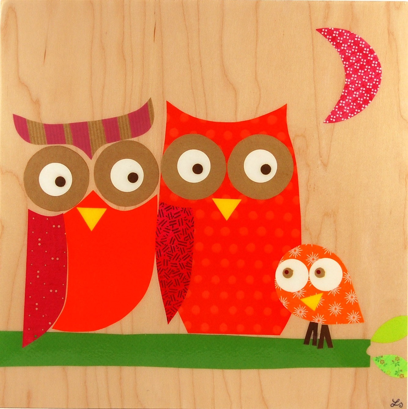 Petit Collage Owl Family 48/50