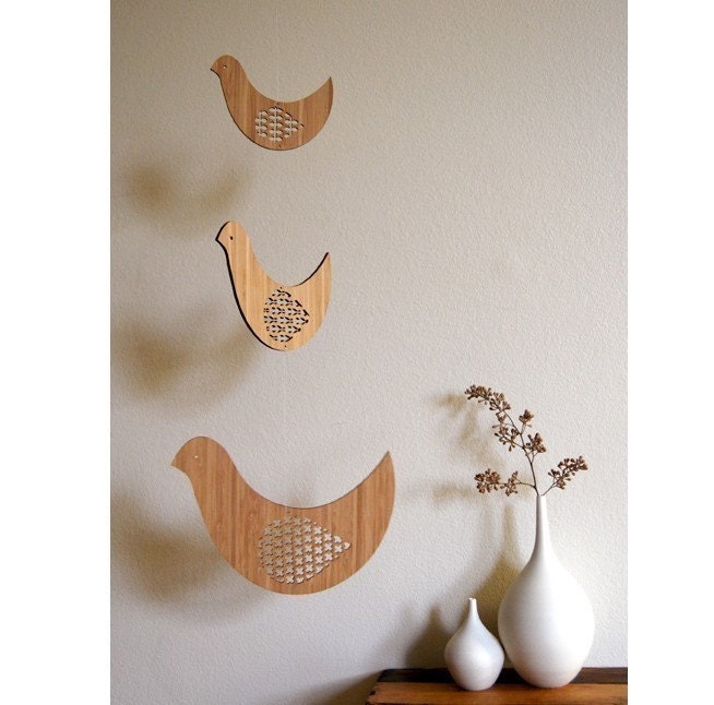 Bamboo Mobile--Bird Trio (ASSEMBLED)