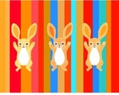 Three Bold Bunnies - large