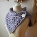 Cowl Shoulder Warmer / Winter Lilac LUXE / Twist Cowl / Hand Knit