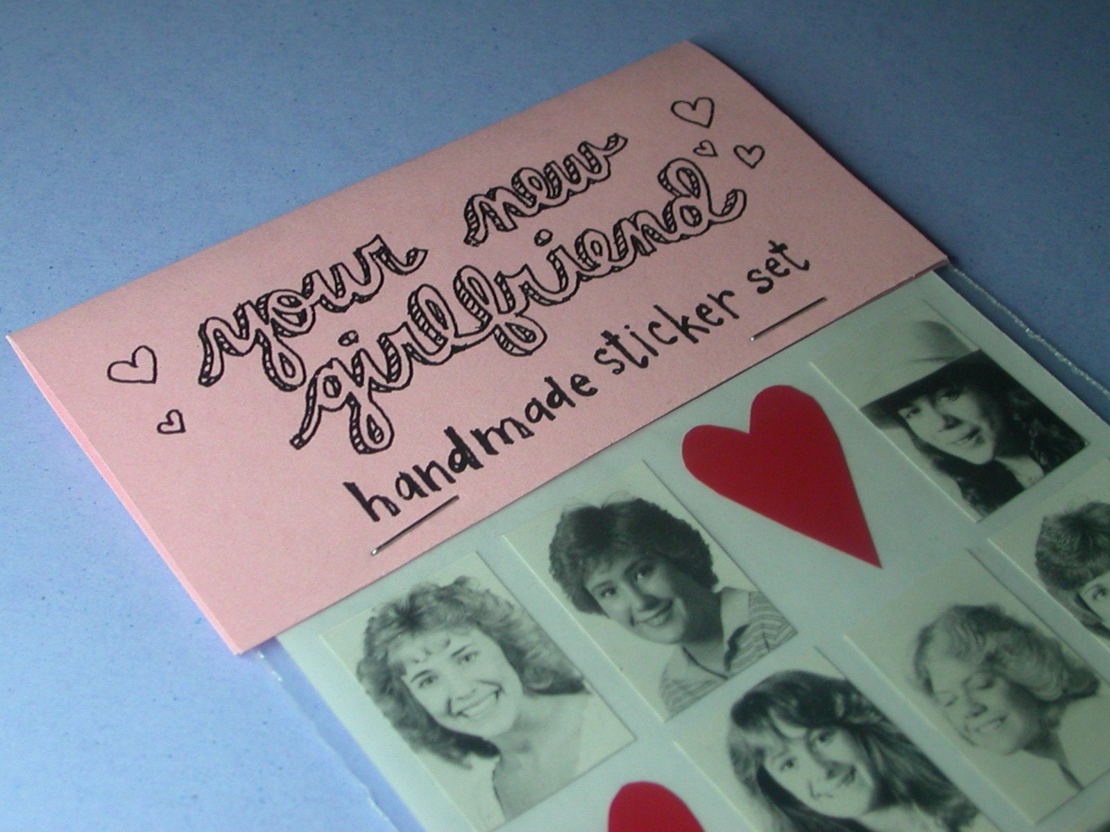 your new girlfriend handmade sticker set