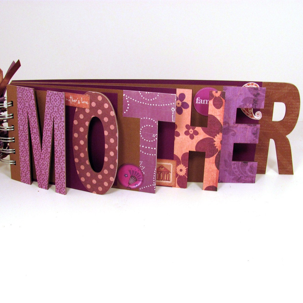 Mother's Day Photo Album Scrapbook - MOTHER - memoriesforlifesb