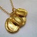 Loveprint Gold plated brass pendant - Style 160BR