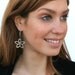 Sterling Silver Earrings - Hammered Flower