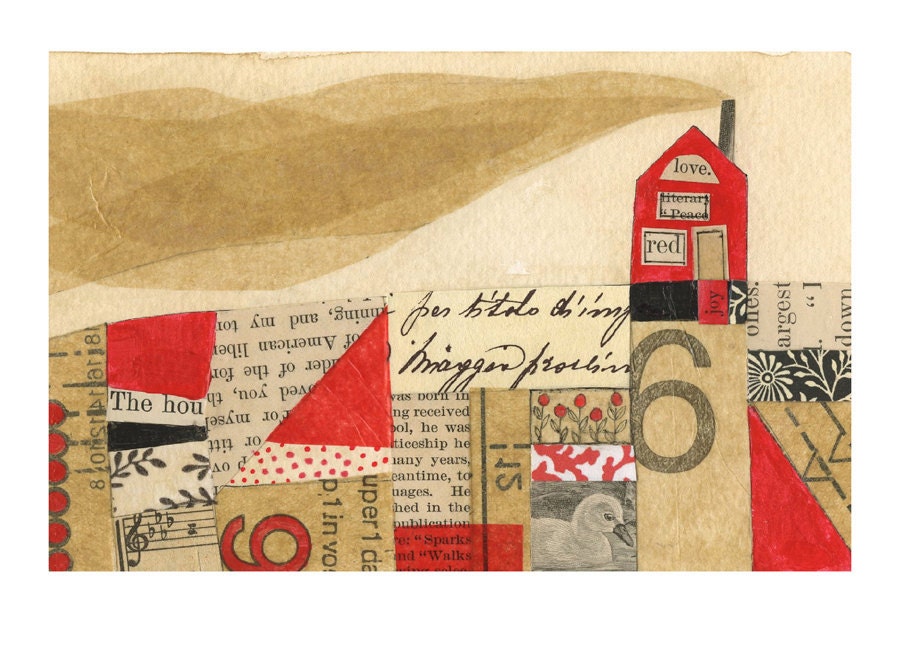 Tiny Life No.6 -  7X5 GICLEE PRINT, home, collage, Susan Black