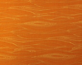 25% OFF - The Woodlands Cotton Fabric by Khristian A Howell for Anthology -Woodgrain in Orange- 1 Yard