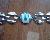 Enamel and Silver Bracelet