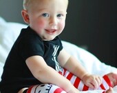 YAR Matey Stripes and Skulls - KOOL KID Arm / Leg Warmers for Baby, Toddler, Child, Tween Boy or Girl - Fun and Functional Fashion