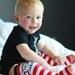 KOOL KID Arm / Leg Warmers for Baby, Toddler, Child, Tween Boy or Girl - Yar Matey - Red White Stripes Skull - Fun and Functional Fashion