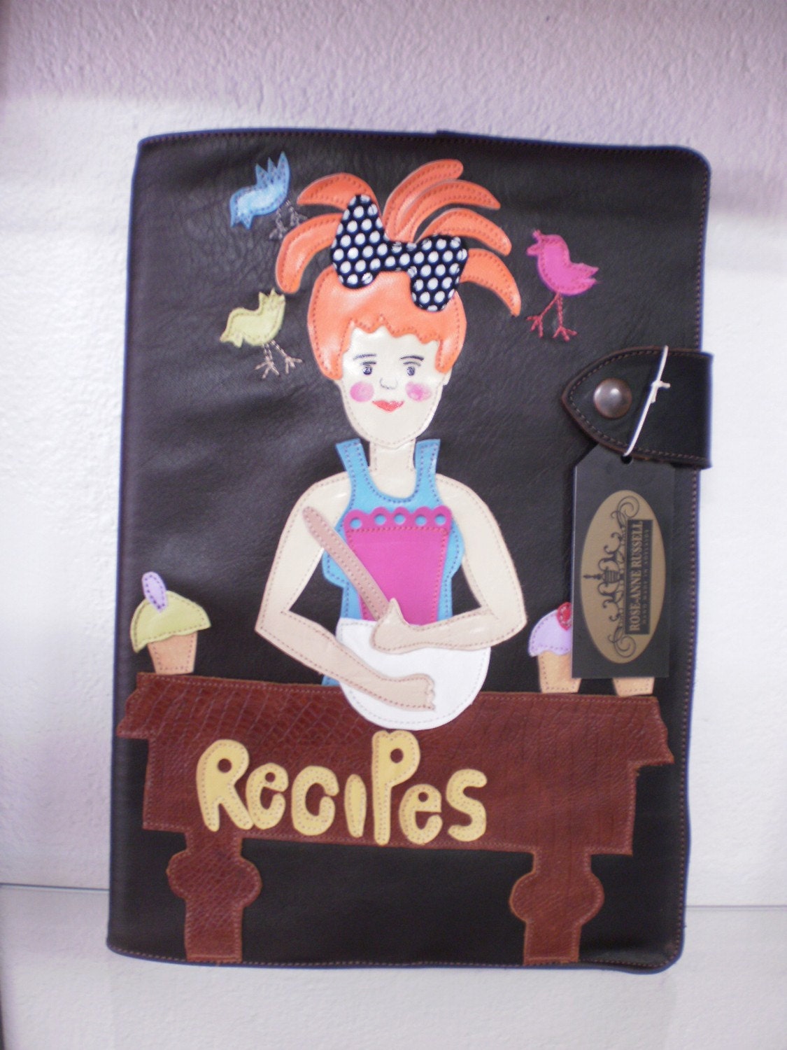 Customized leather recipe book